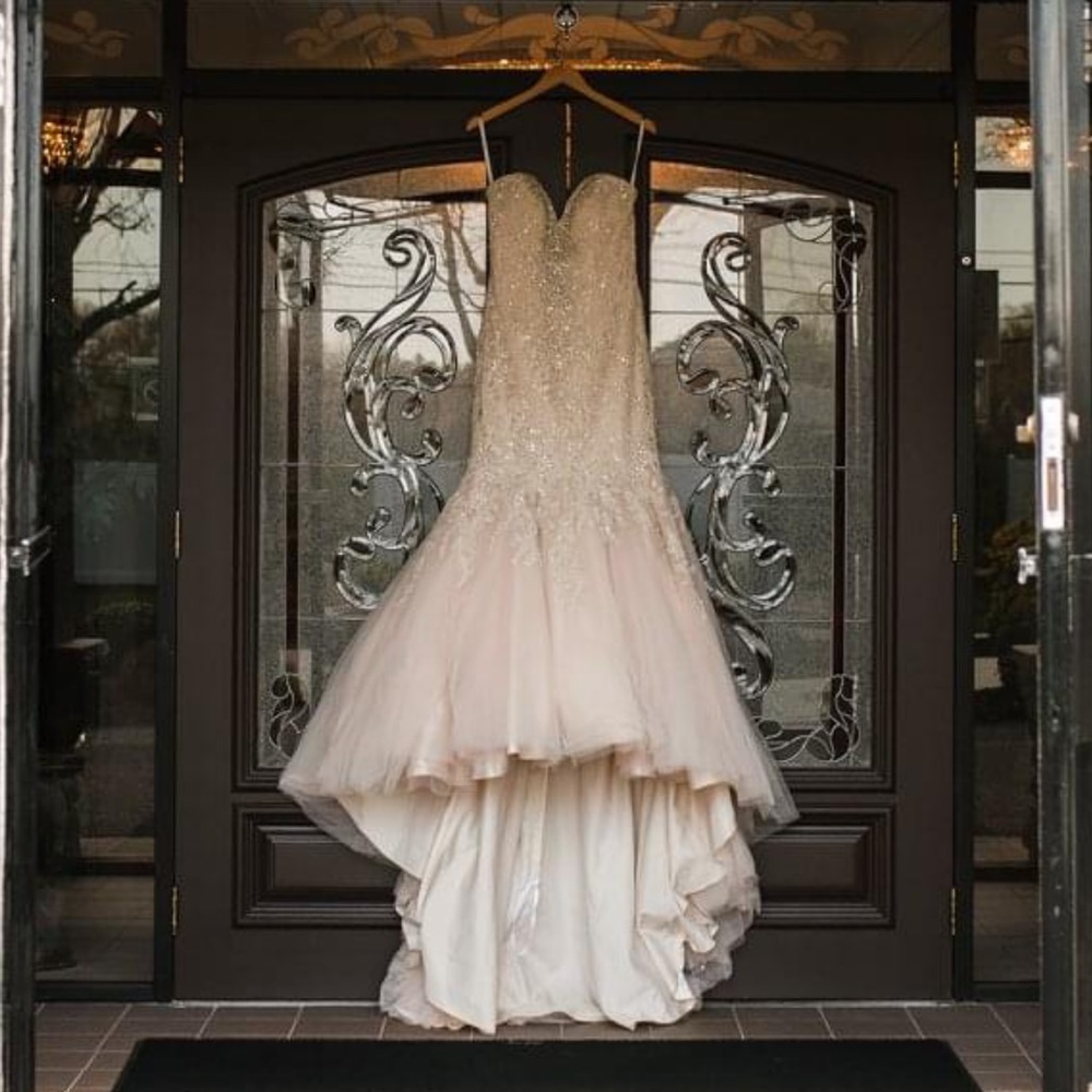 Allure blush wedding dress